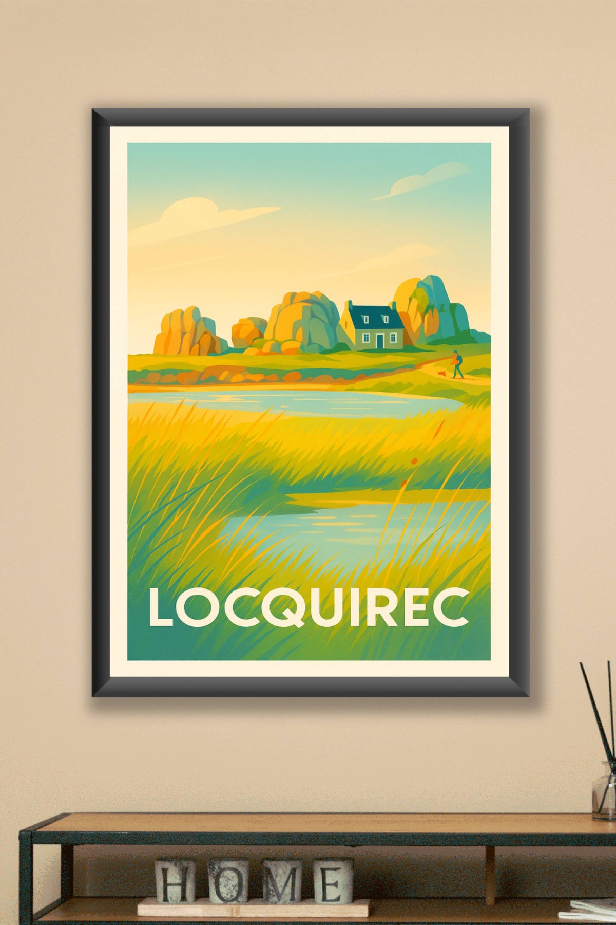 Affiche Locquirec — L'évasion bretonne entre mer et campagne · poster d'art de Locquirec