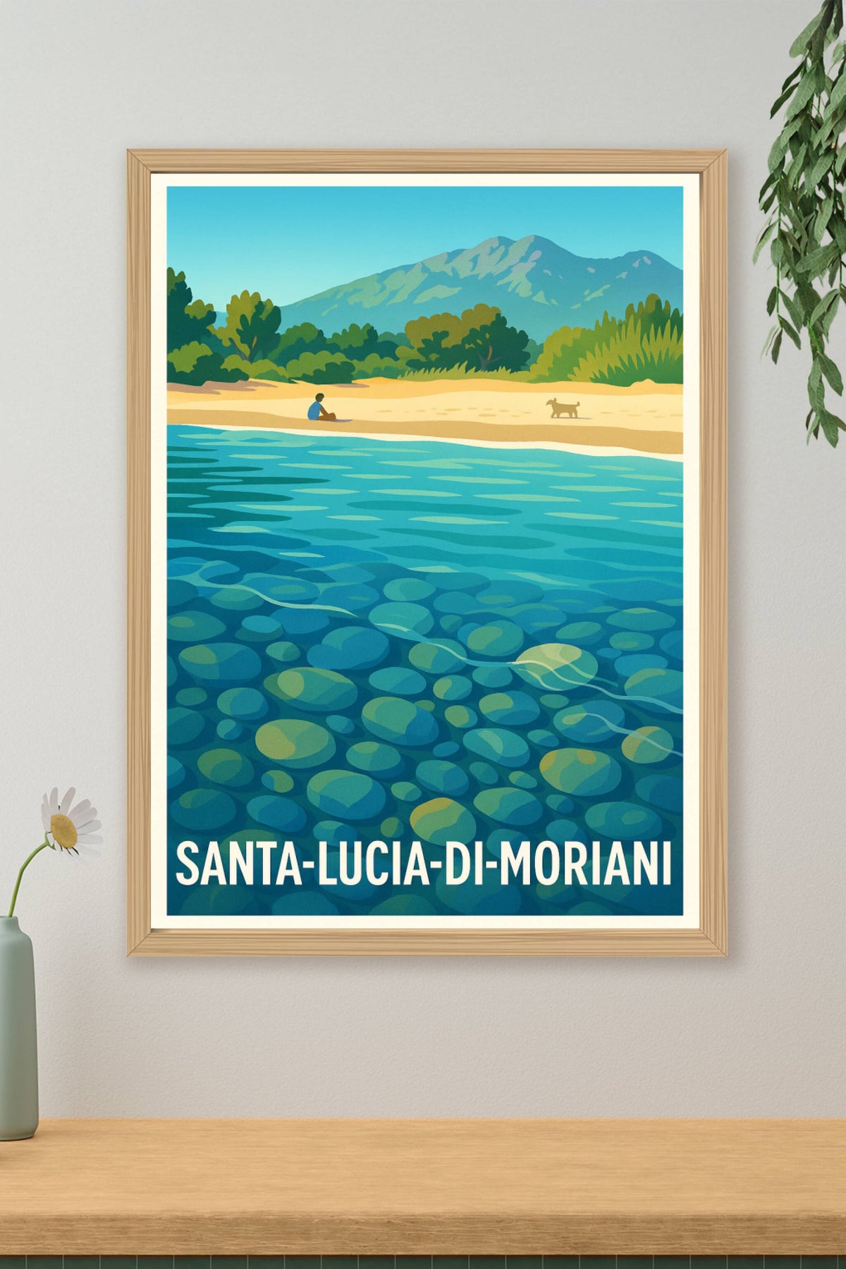 Affiche Santa-Lucia-di-Moriani — Plages et Sérénité Méditerranéenne · poster d'art de Santa-Lucia-di-Moriani