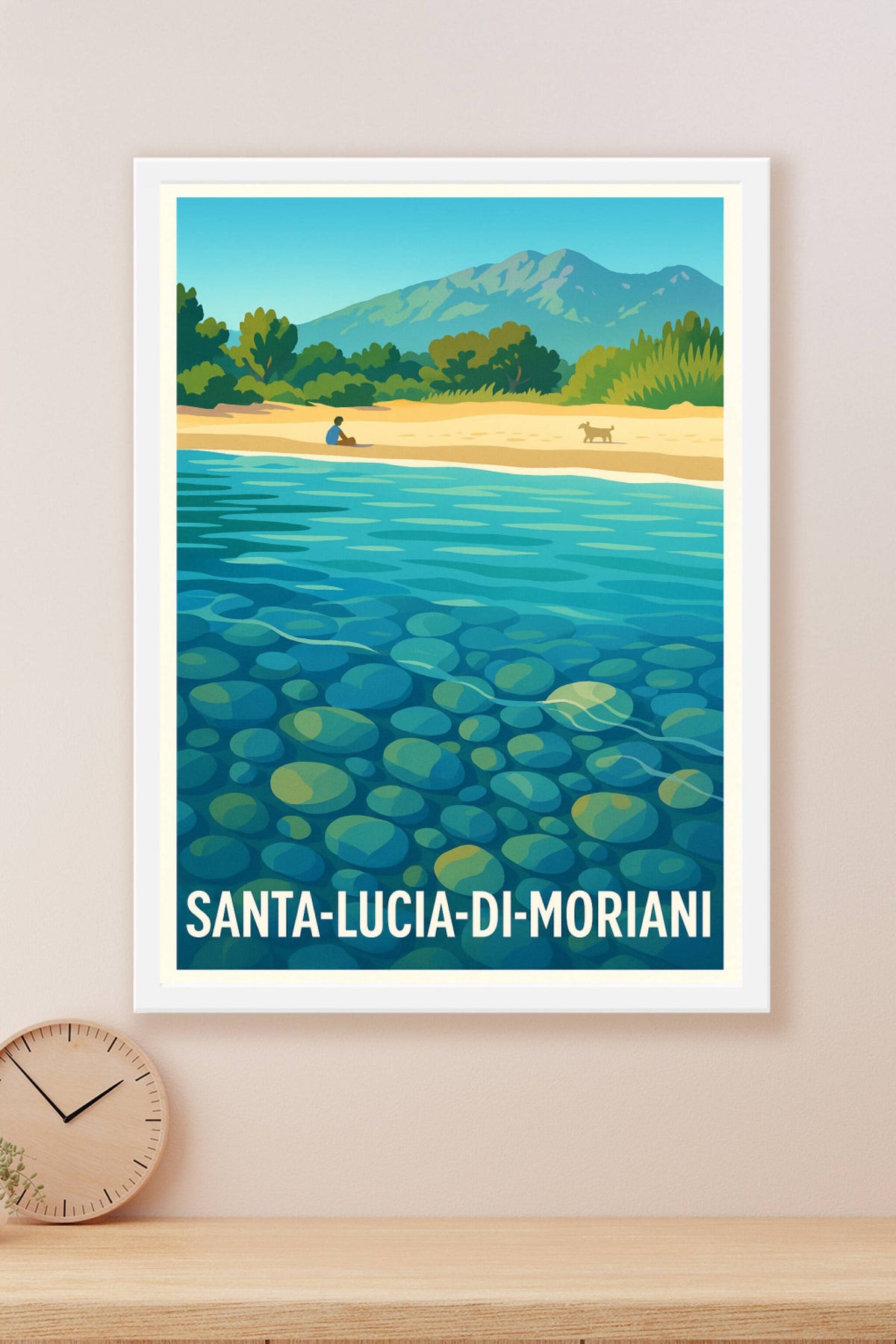 Affiche Santa-Lucia-di-Moriani — Plages et Sérénité Méditerranéenne · poster d'art de Santa-Lucia-di-Moriani