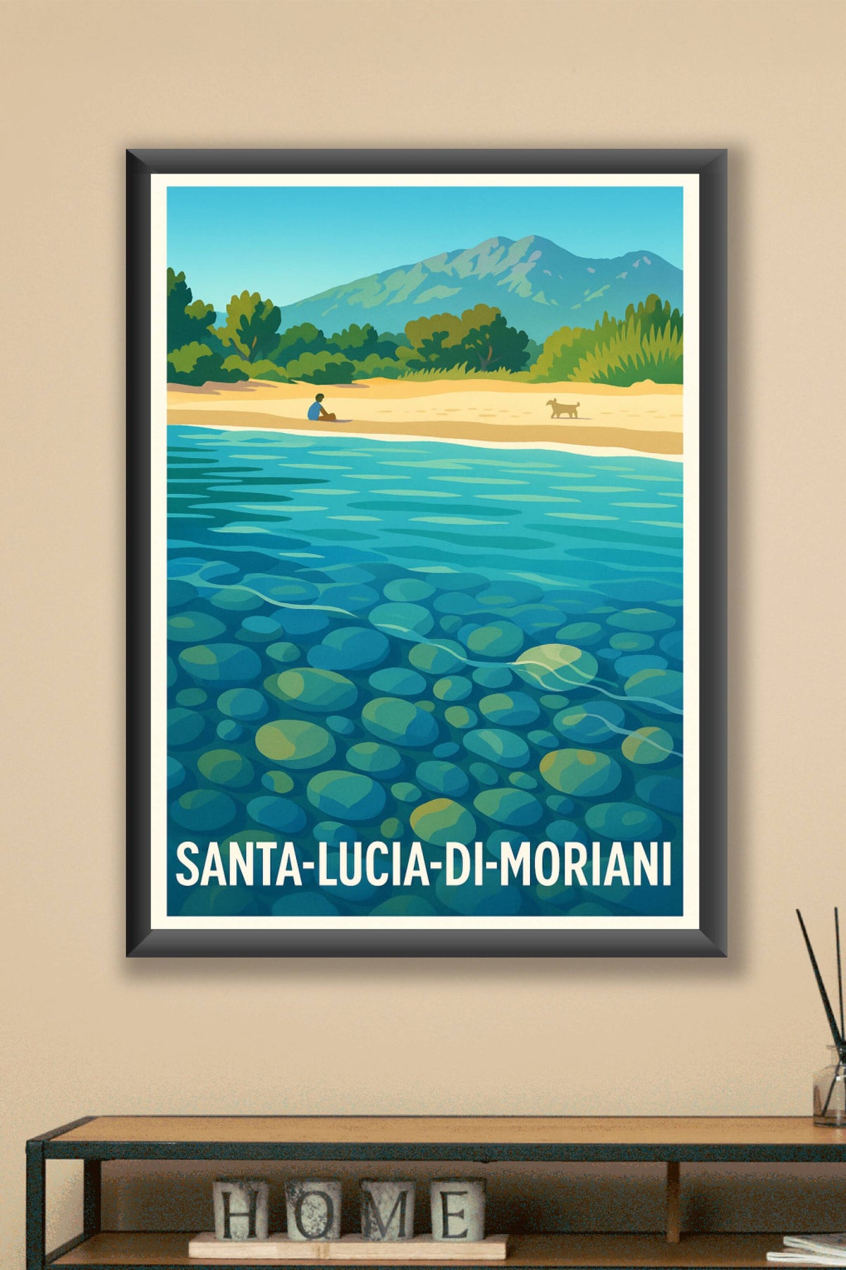 Affiche Santa-Lucia-di-Moriani — Plages et Sérénité Méditerranéenne · poster d'art de Santa-Lucia-di-Moriani