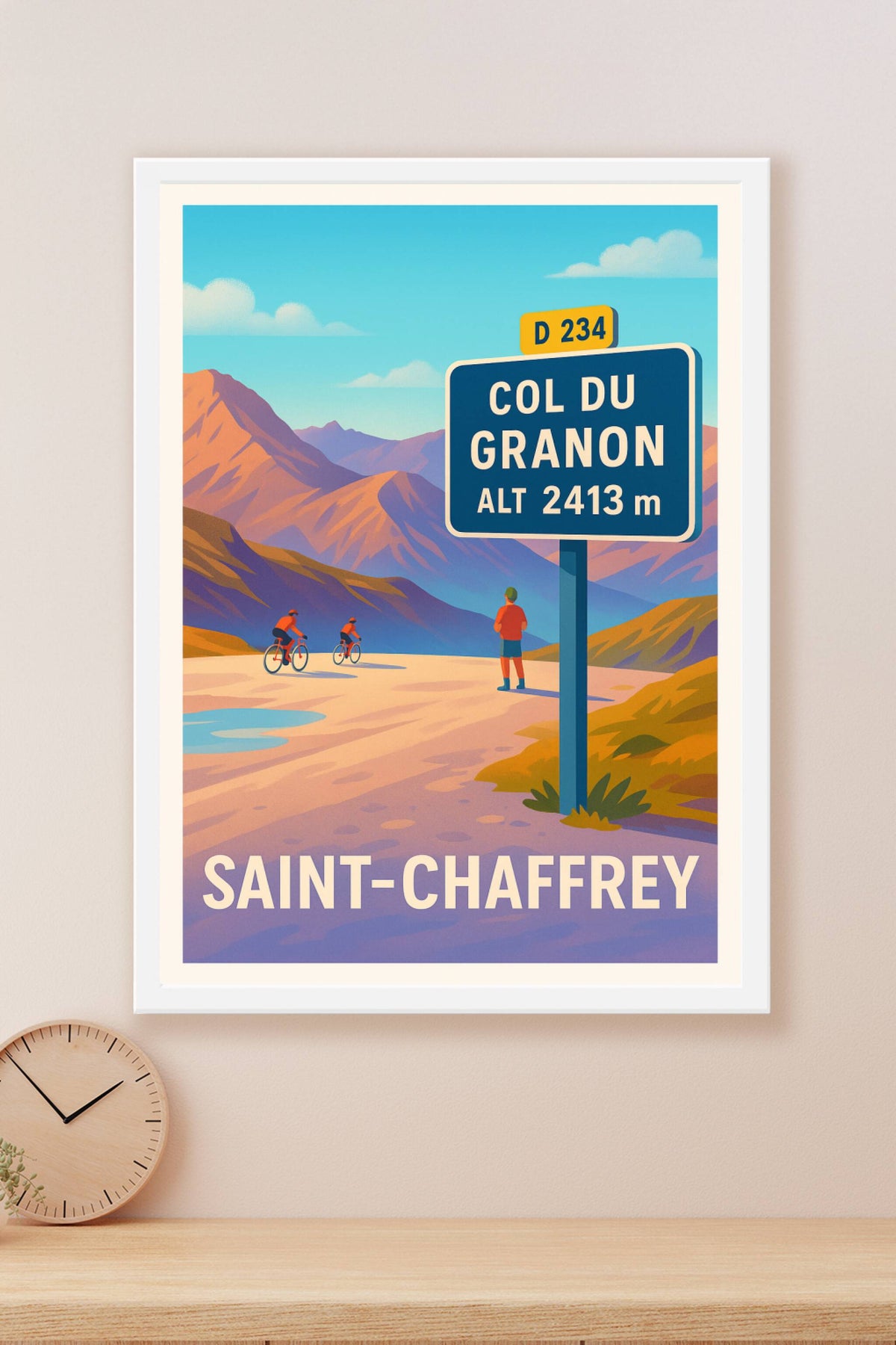 Affiche Saint-Chaffrey — Escapade alpine au Col du Granon · poster d'art de Saint-Chaffrey