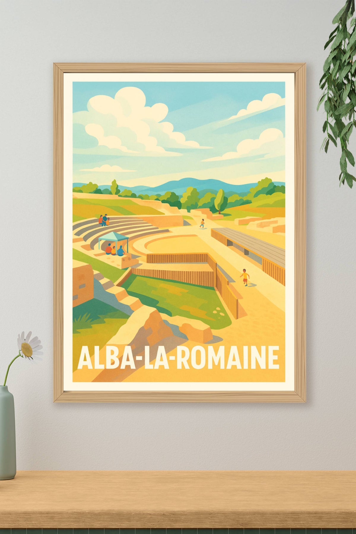 Affiche Alba-la-Romaine — Voyage au cœur de l'antiquité · poster d'art de Alba-la-Romaine