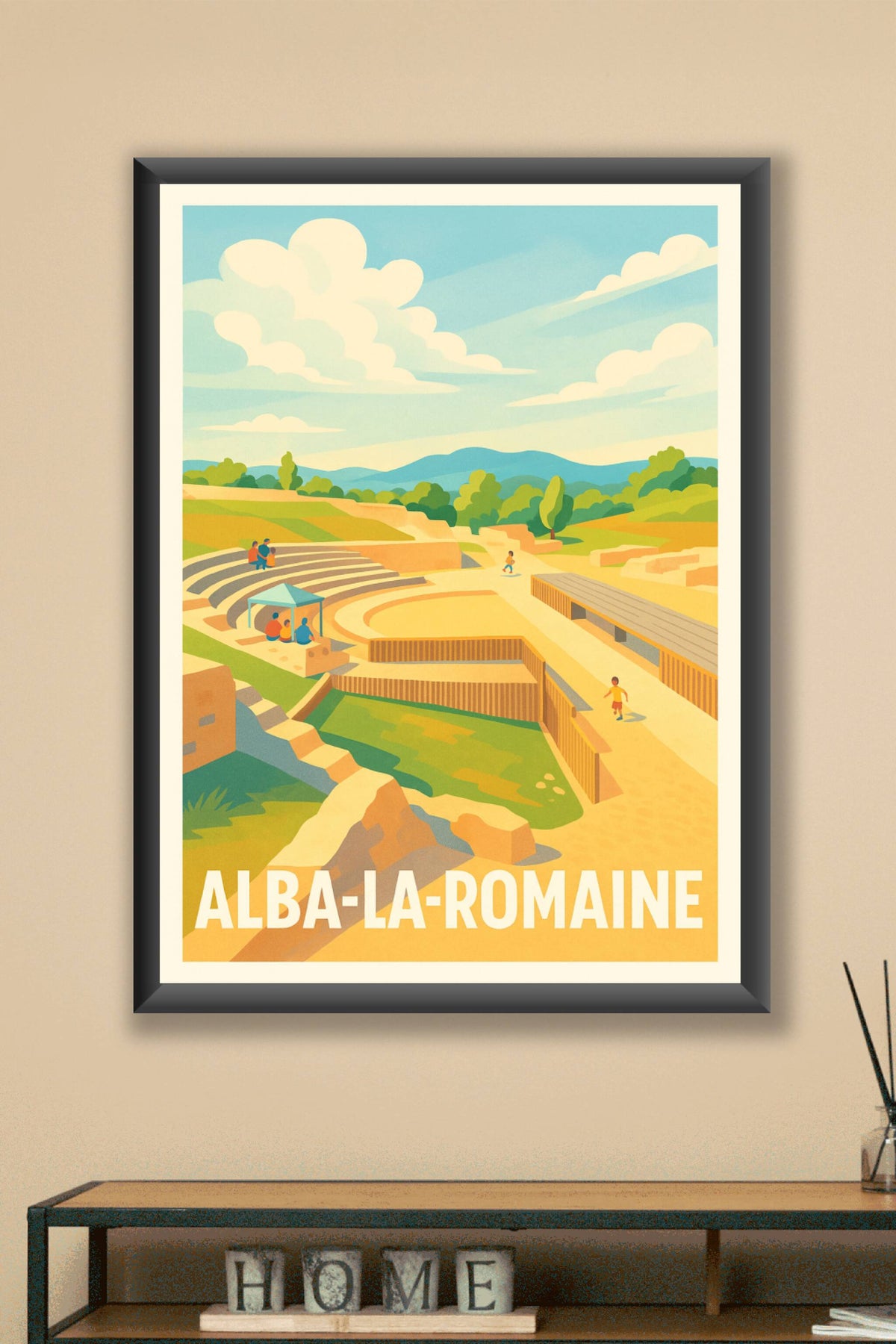 Affiche Alba-la-Romaine — Voyage au cœur de l'antiquité · poster d'art de Alba-la-Romaine