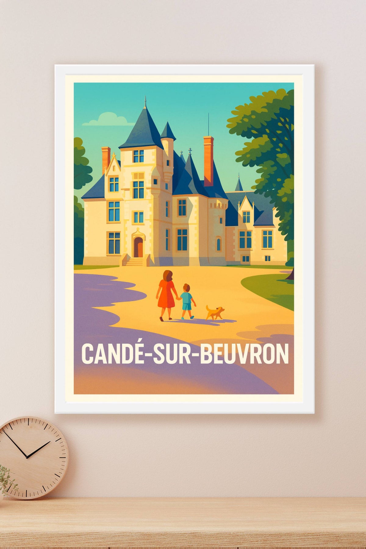 Affiche Candé-sur-Beuvron — Charme et Sérénité au Château · poster d'art de Candé-sur-Beuvron
