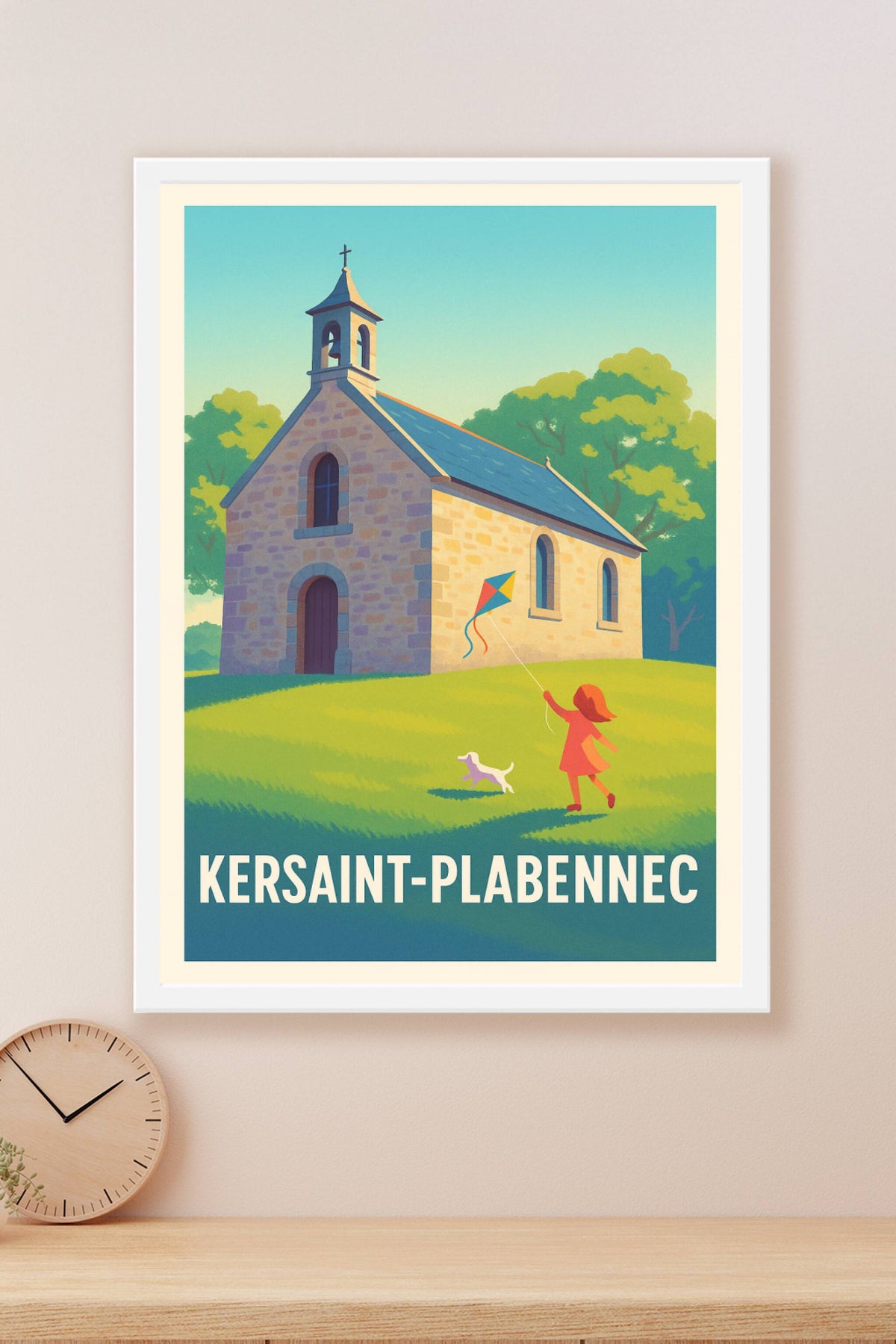Affiche Kersaint-Plabennec — Douceur de vie en campagne bretonne · poster d'art de Kersaint-Plabennec