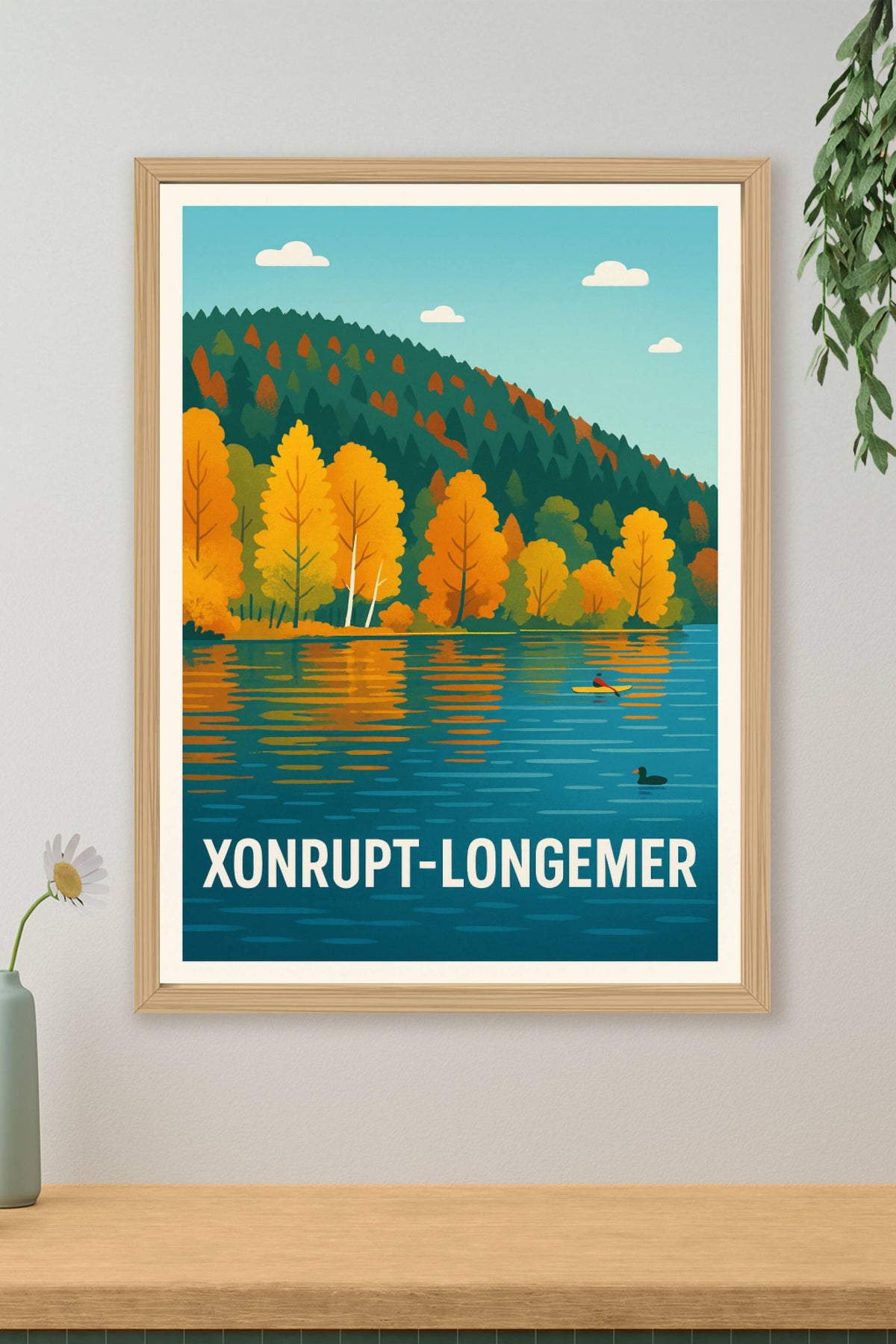 Affiche Xonrupt-Longemer — Nature et sérénité au fil de l'eau · poster d'art de Xonrupt-Longemer
