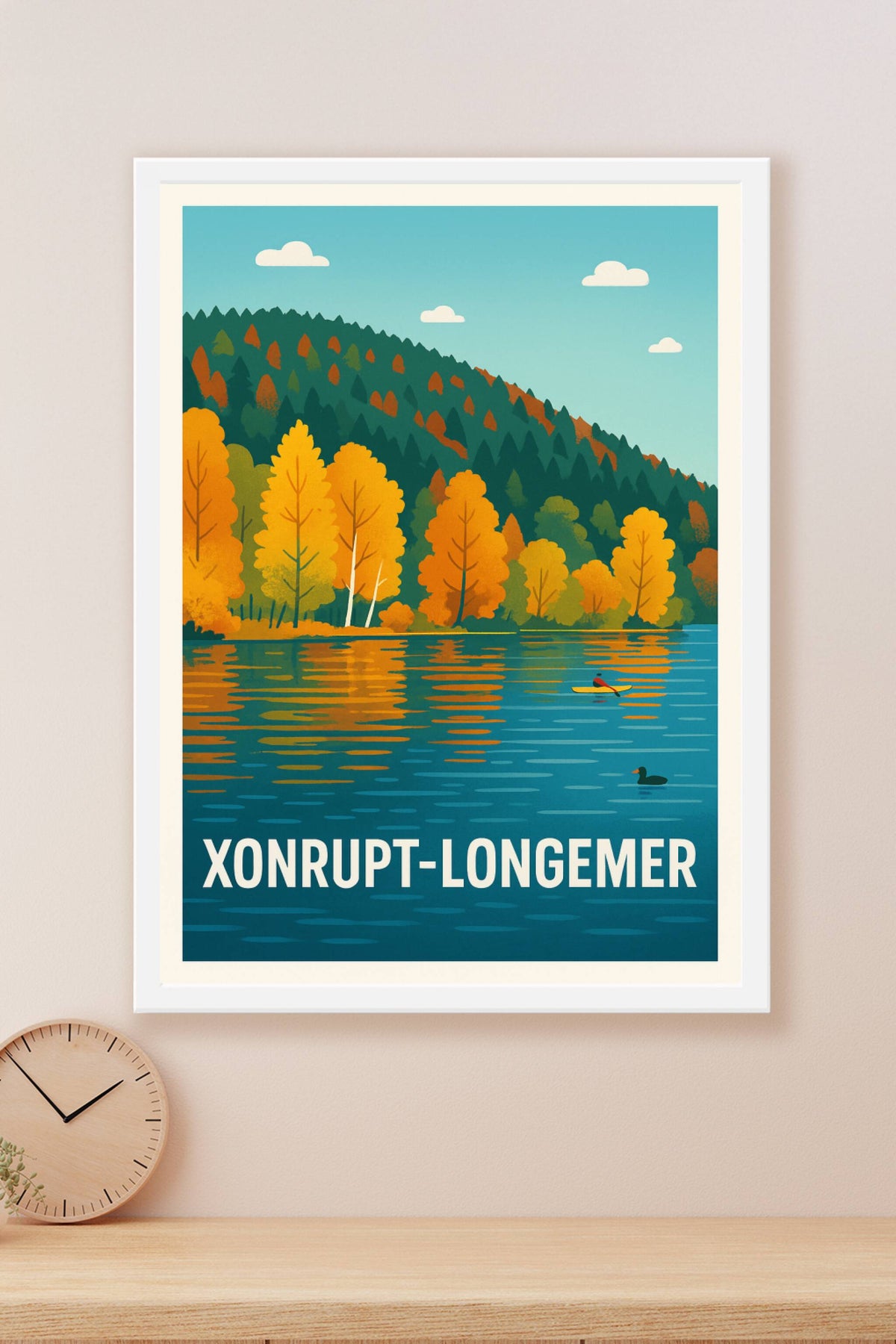 Affiche Xonrupt-Longemer — Nature et sérénité au fil de l'eau · poster d'art de Xonrupt-Longemer