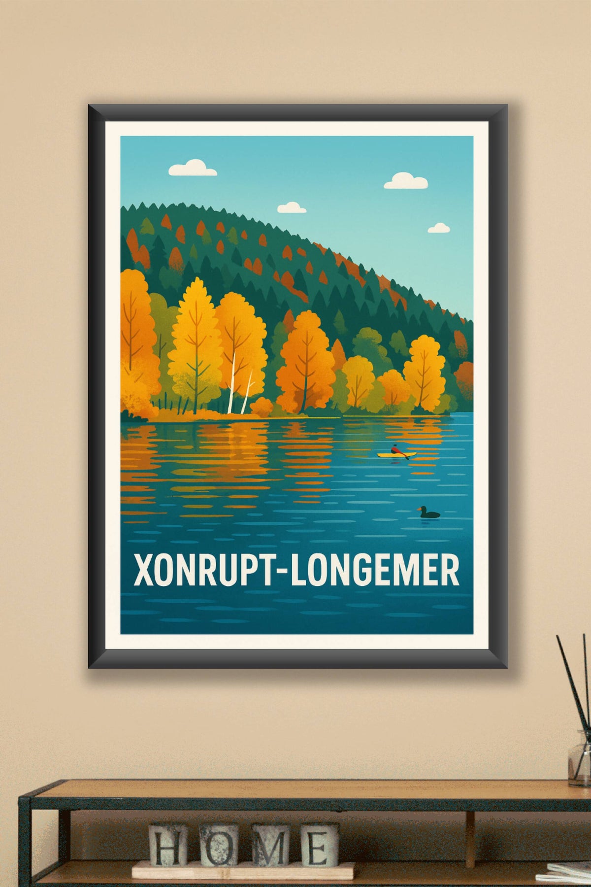 Affiche Xonrupt-Longemer — Nature et sérénité au fil de l'eau · poster d'art de Xonrupt-Longemer