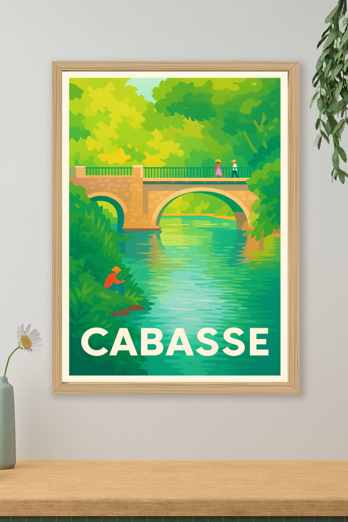 Affiche Cabasse — Sérénité au fil de l'eau · poster d'art de Cabasse