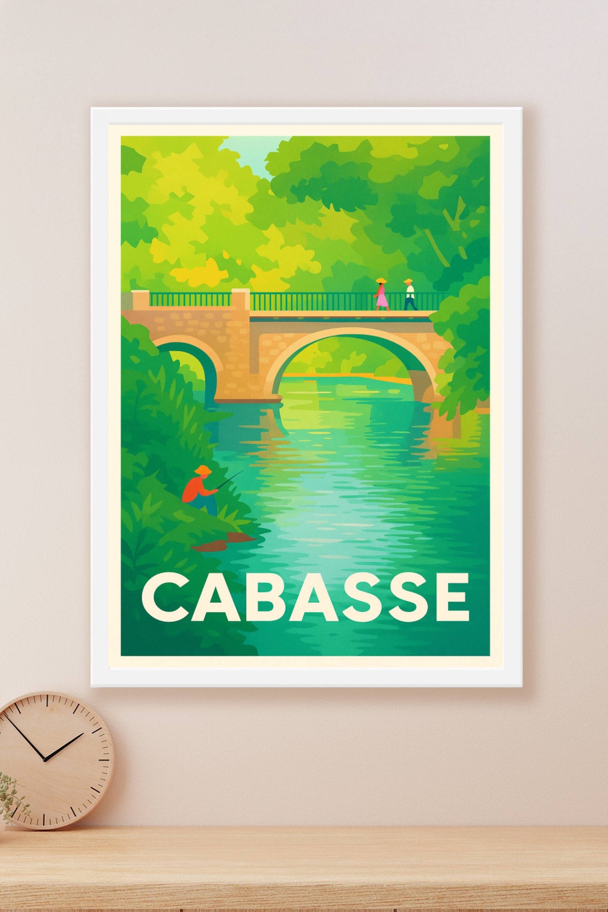 Affiche Cabasse — Sérénité au fil de l'eau · poster d'art de Cabasse