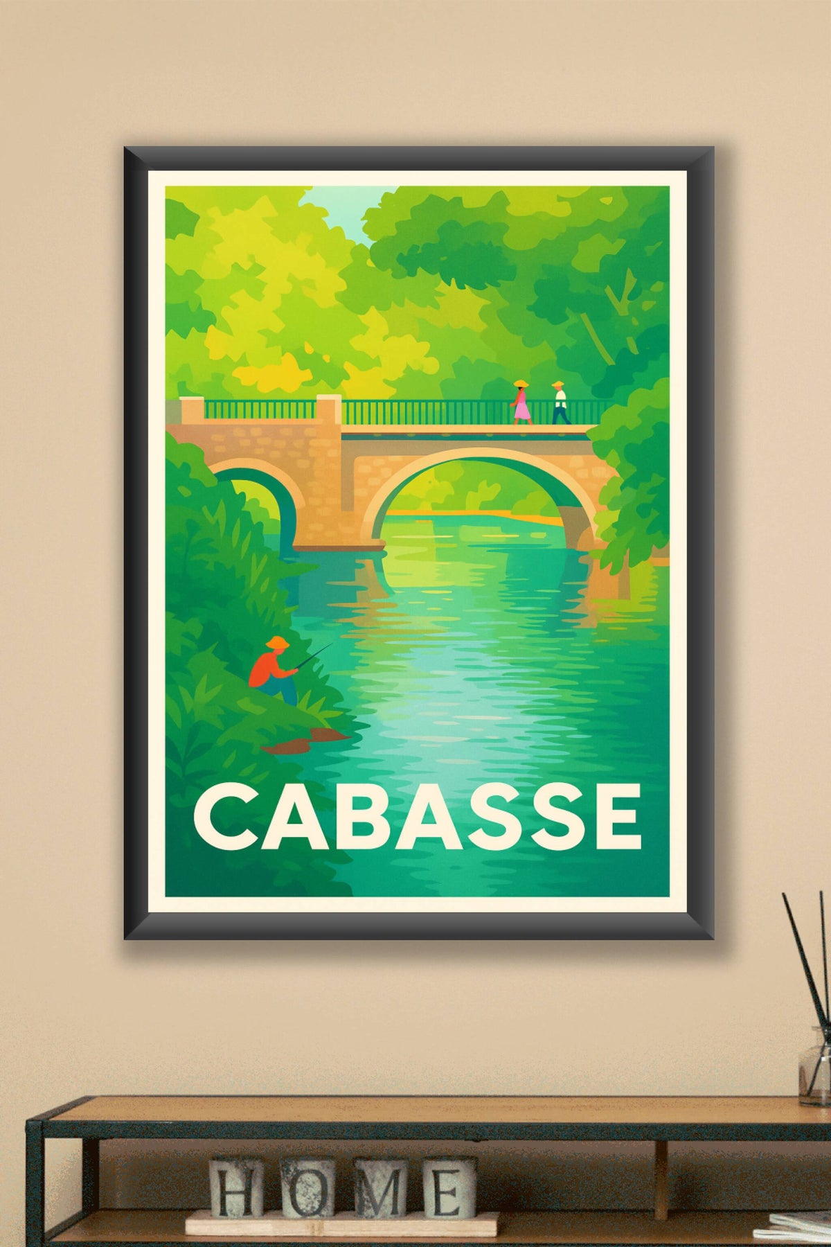 Affiche Cabasse — Sérénité au fil de l'eau · poster d'art de Cabasse
