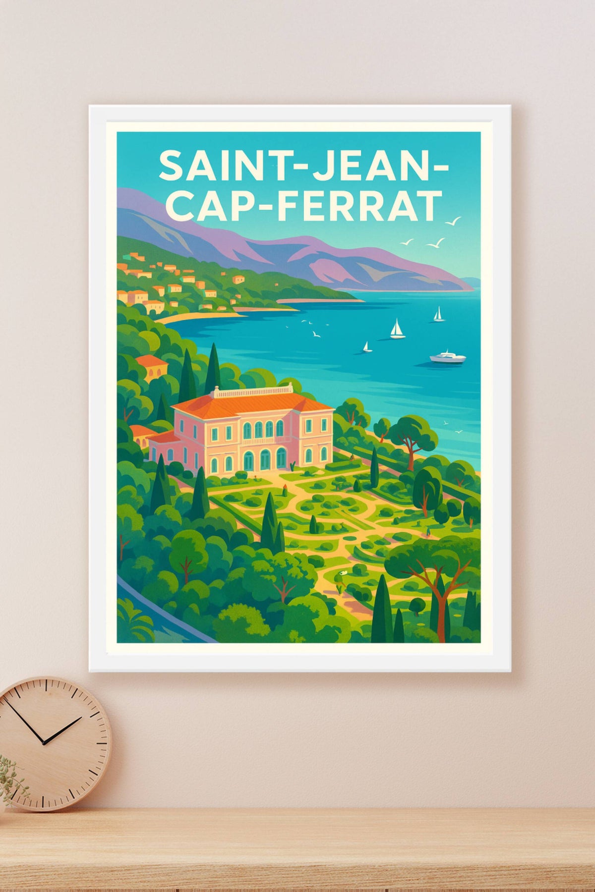 Affiche Saint-Jean-Cap-Ferrat — Évasion méditerranéenne en affiches · poster d'art de Saint-Jean-Cap-Ferrat