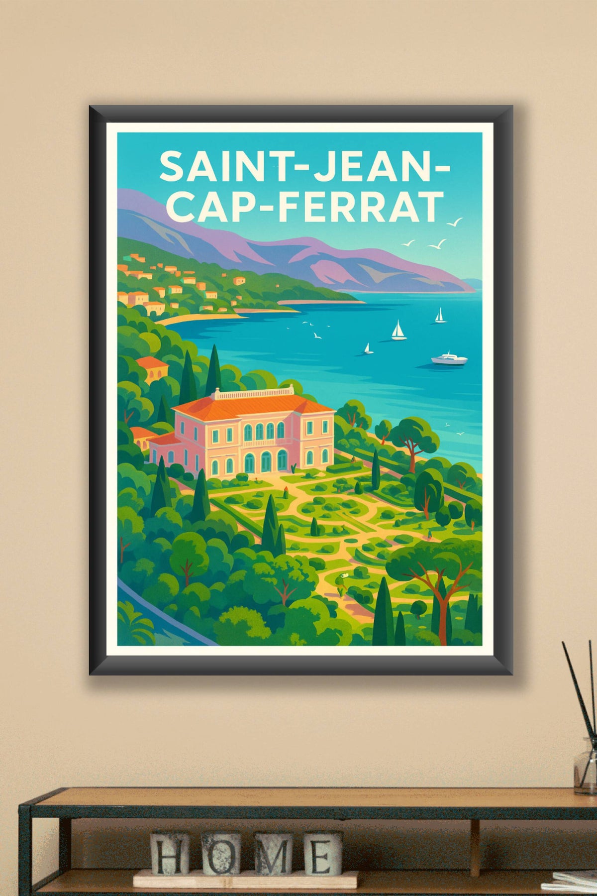 Affiche Saint-Jean-Cap-Ferrat — Évasion méditerranéenne en affiches · poster d'art de Saint-Jean-Cap-Ferrat