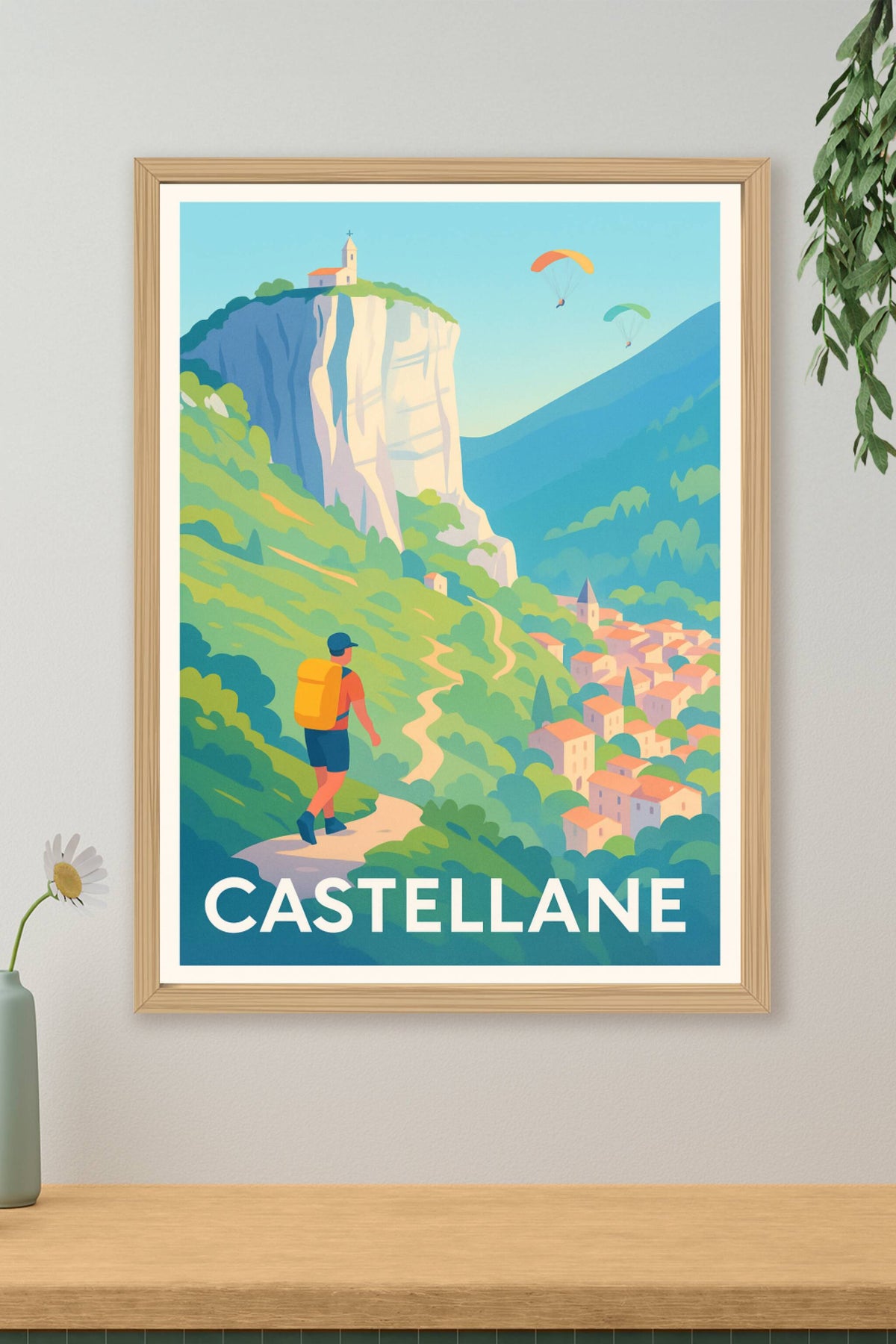 Affiche Castellane — Évasion et nature grandeur Alpes-de-Haute-Provence · poster d'art de Castellane