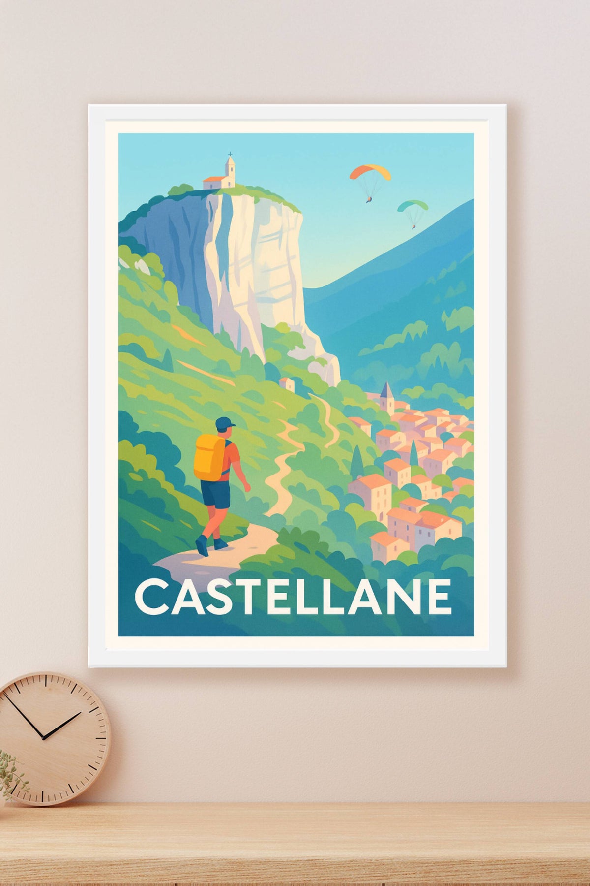 Affiche Castellane — Évasion et nature grandeur Alpes-de-Haute-Provence · poster d'art de Castellane