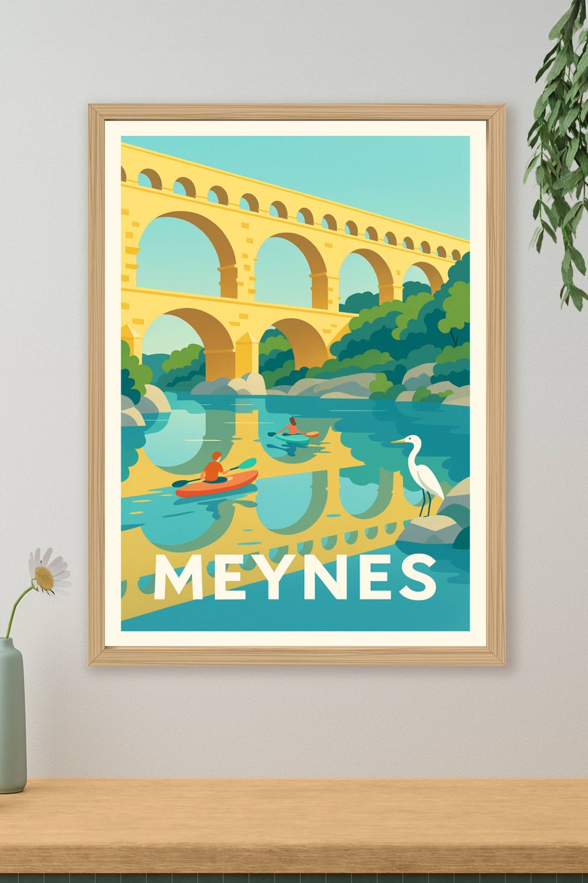 Affiche Meynes — Sérénité au fil de l'eau · poster d'art de Meynes