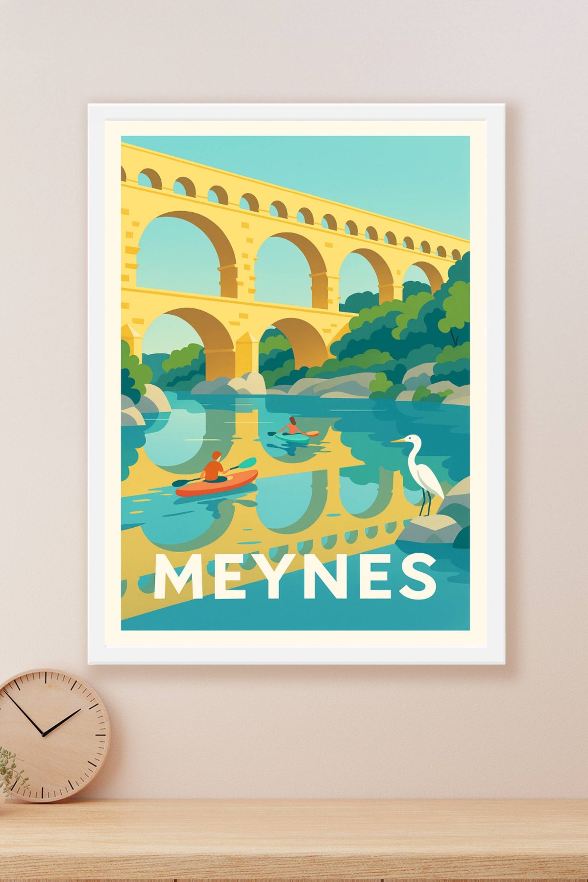 Affiche Meynes — Sérénité au fil de l'eau · poster d'art de Meynes