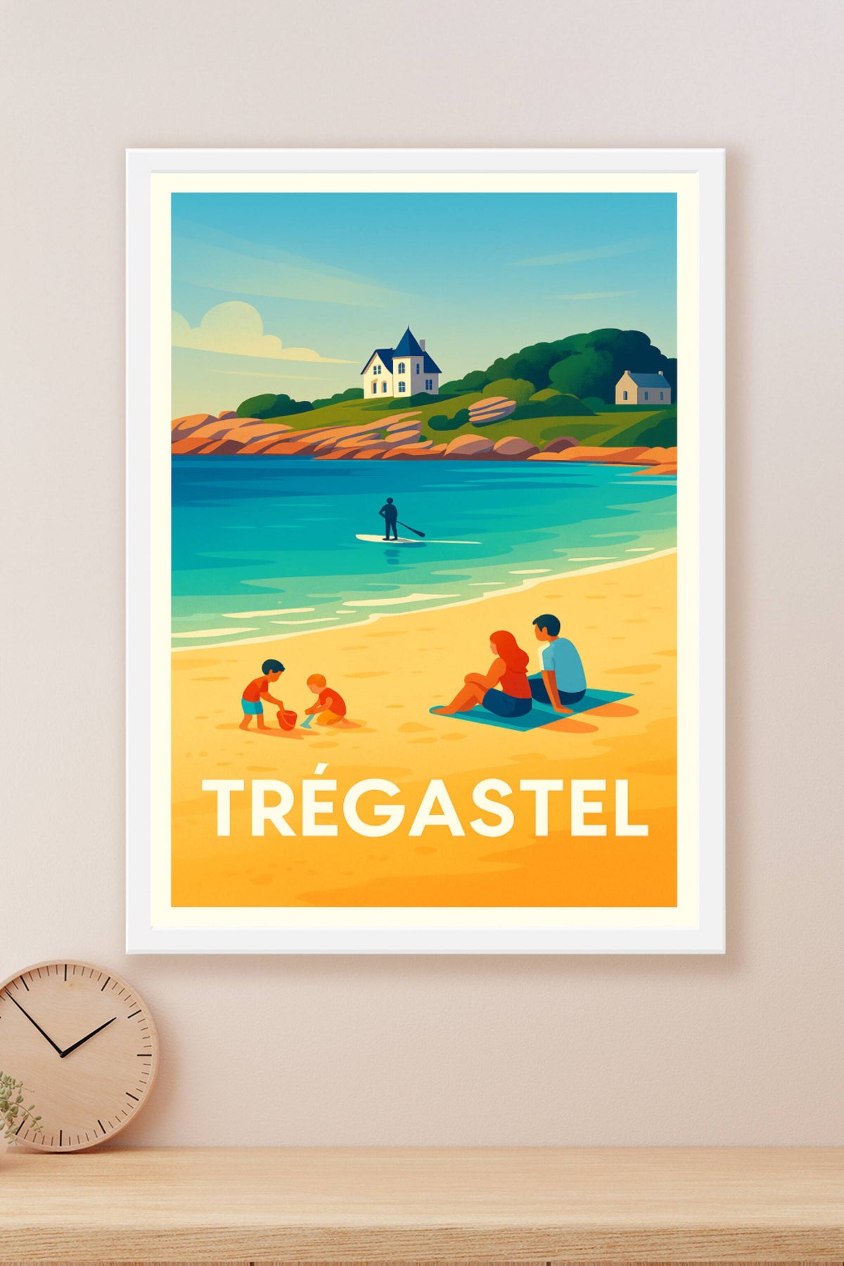 Affiche Trégastel — L'évasion côtière en Bretagne · poster d'art de Trégastel