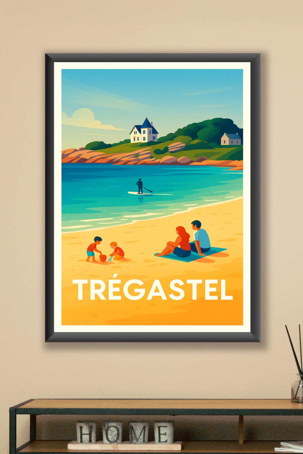 Affiche Trégastel — L'évasion côtière en Bretagne · poster d'art de Trégastel