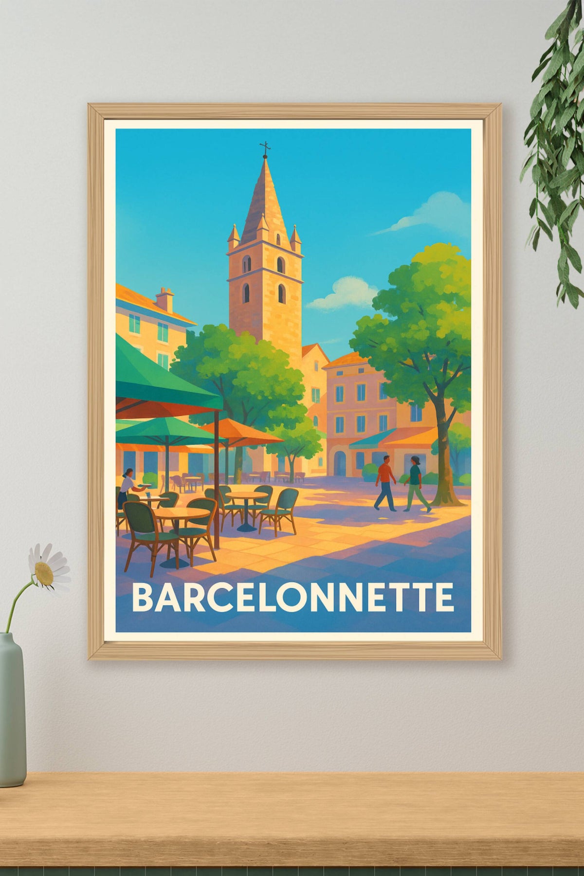 Affiche Barcelonnette — Charme et lumière en Provence · poster d'art de Barcelonnette