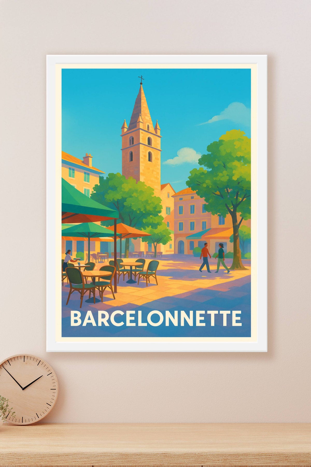 Affiche Barcelonnette — Charme et lumière en Provence · poster d'art de Barcelonnette