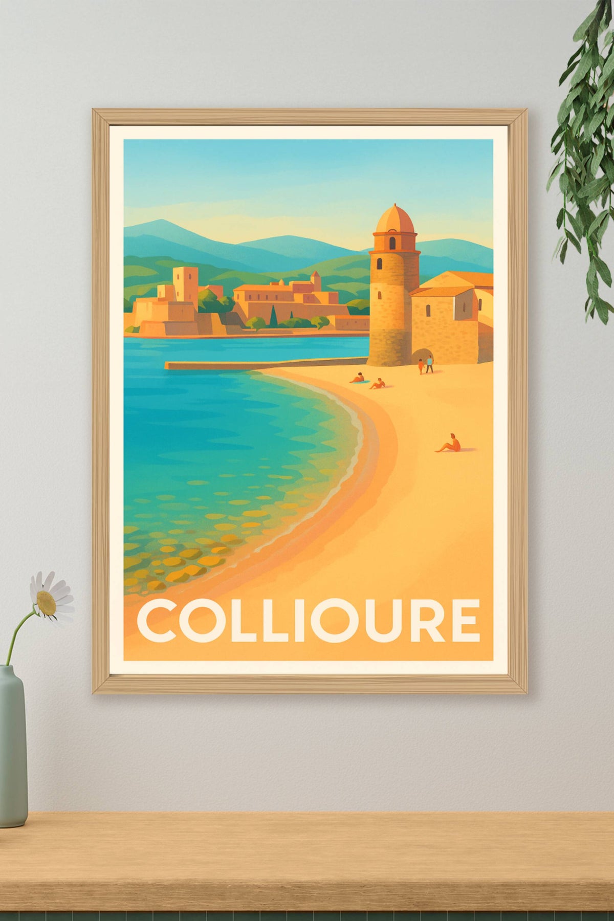 Affiche Collioure — Escapade ensoleillée au bord de la Méditerranée · poster d'art de Collioure
