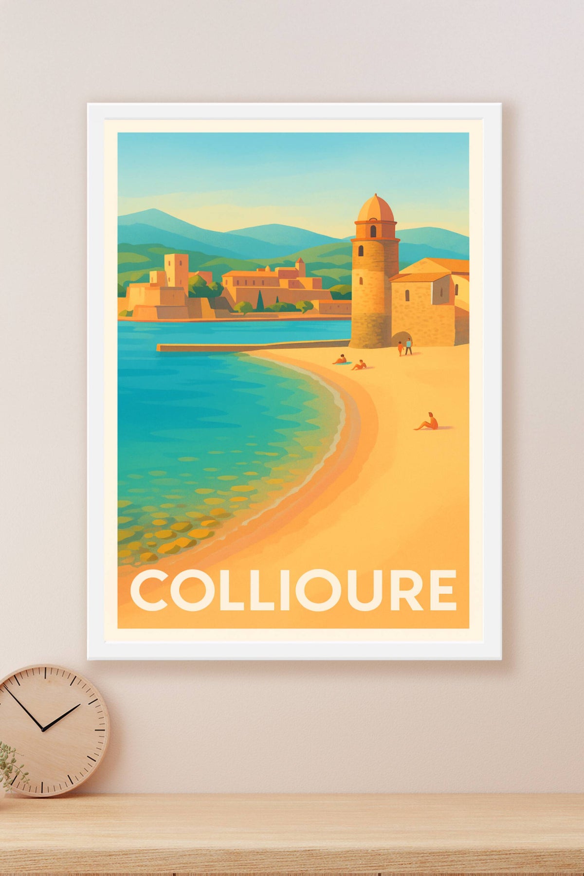 Affiche Collioure — Escapade ensoleillée au bord de la Méditerranée · poster d'art de Collioure