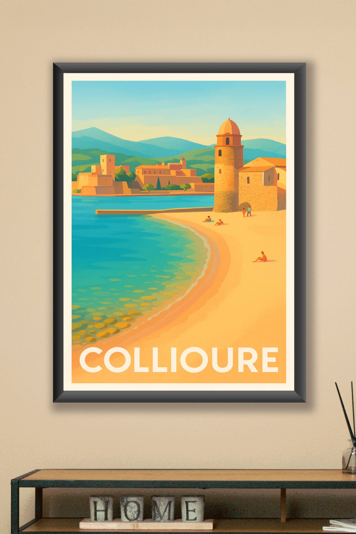 Affiche Collioure — Escapade ensoleillée au bord de la Méditerranée · poster d'art de Collioure