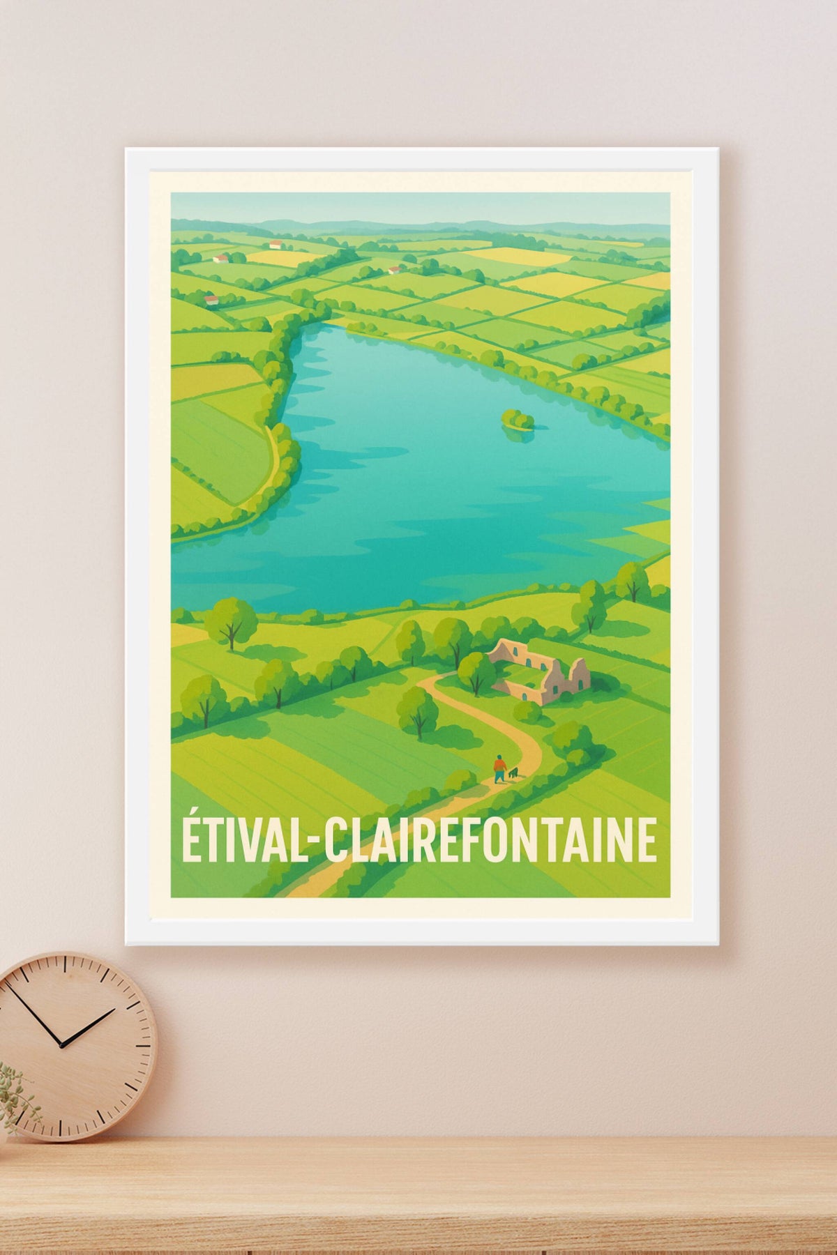 Affiche Étival-Clairefontaine — Havre de verdure et sérénité · poster d'art de Étival-Clairefontaine