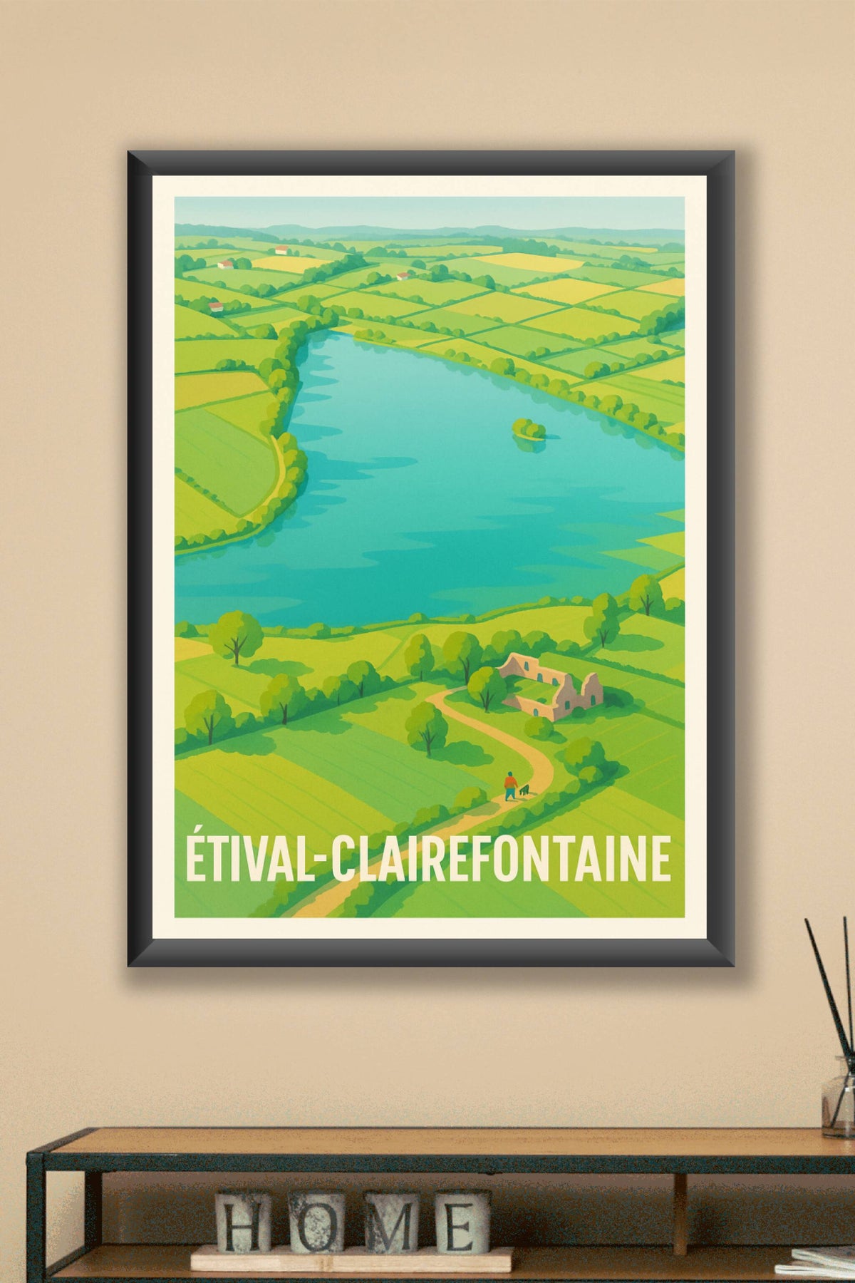 Affiche Étival-Clairefontaine — Havre de verdure et sérénité · poster d'art de Étival-Clairefontaine