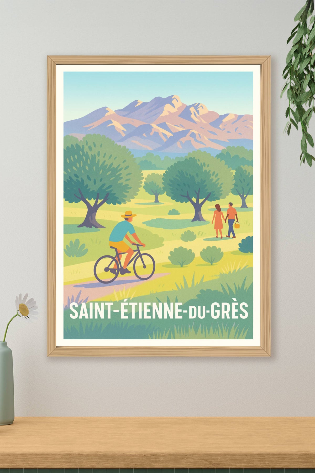 Affiche Saint-Étienne-du-Grès — Évasion Nature et Douceur Provençale · poster d'art de Saint-Étienne-du-Grès