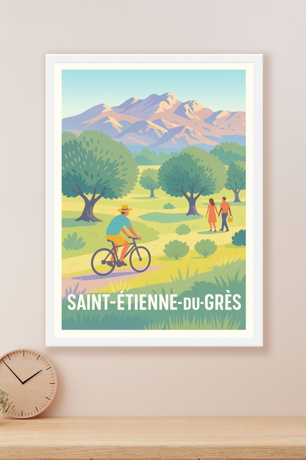 Affiche Saint-Étienne-du-Grès — Évasion Nature et Douceur Provençale · poster d'art de Saint-Étienne-du-Grès