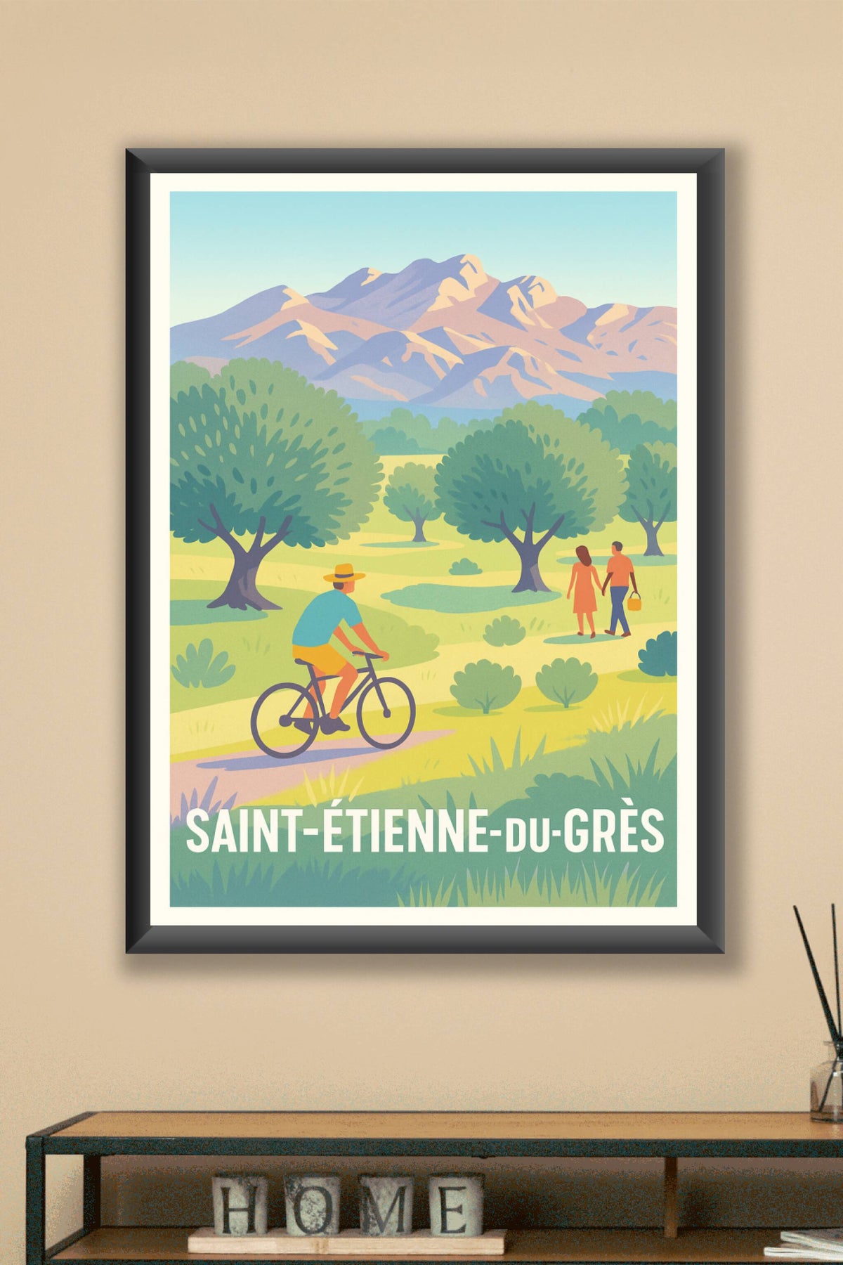 Affiche Saint-Étienne-du-Grès — Évasion Nature et Douceur Provençale · poster d'art de Saint-Étienne-du-Grès
