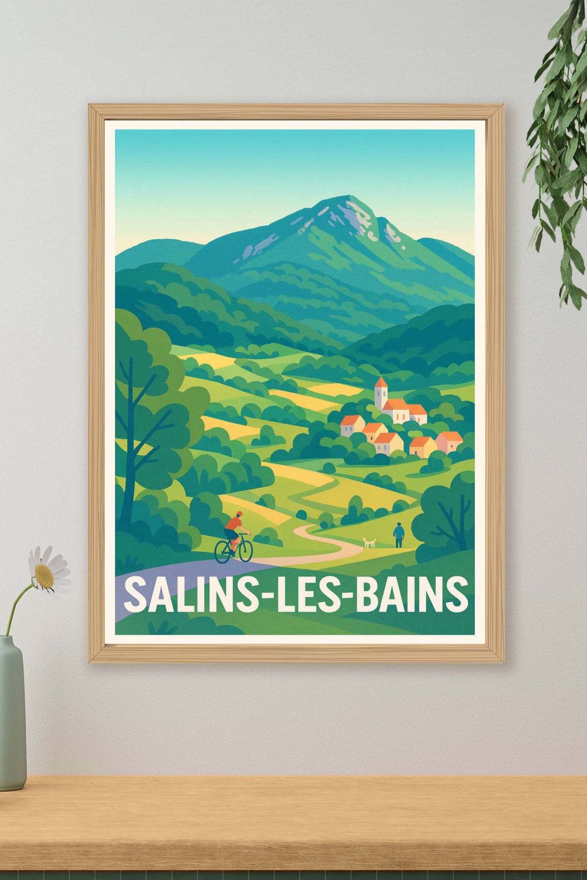 Affiche Salins-les-Bains — Évasion nature au cœur du Jura · poster d'art de Salins-les-Bains