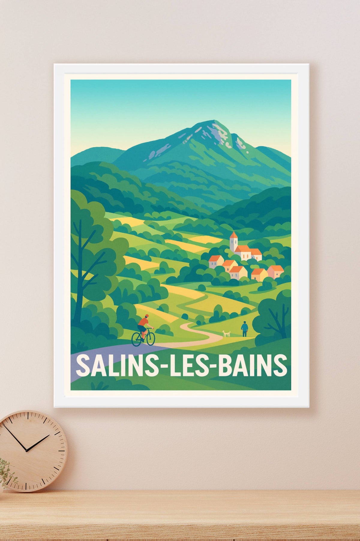 Affiche Salins-les-Bains — Évasion nature au cœur du Jura · poster d'art de Salins-les-Bains