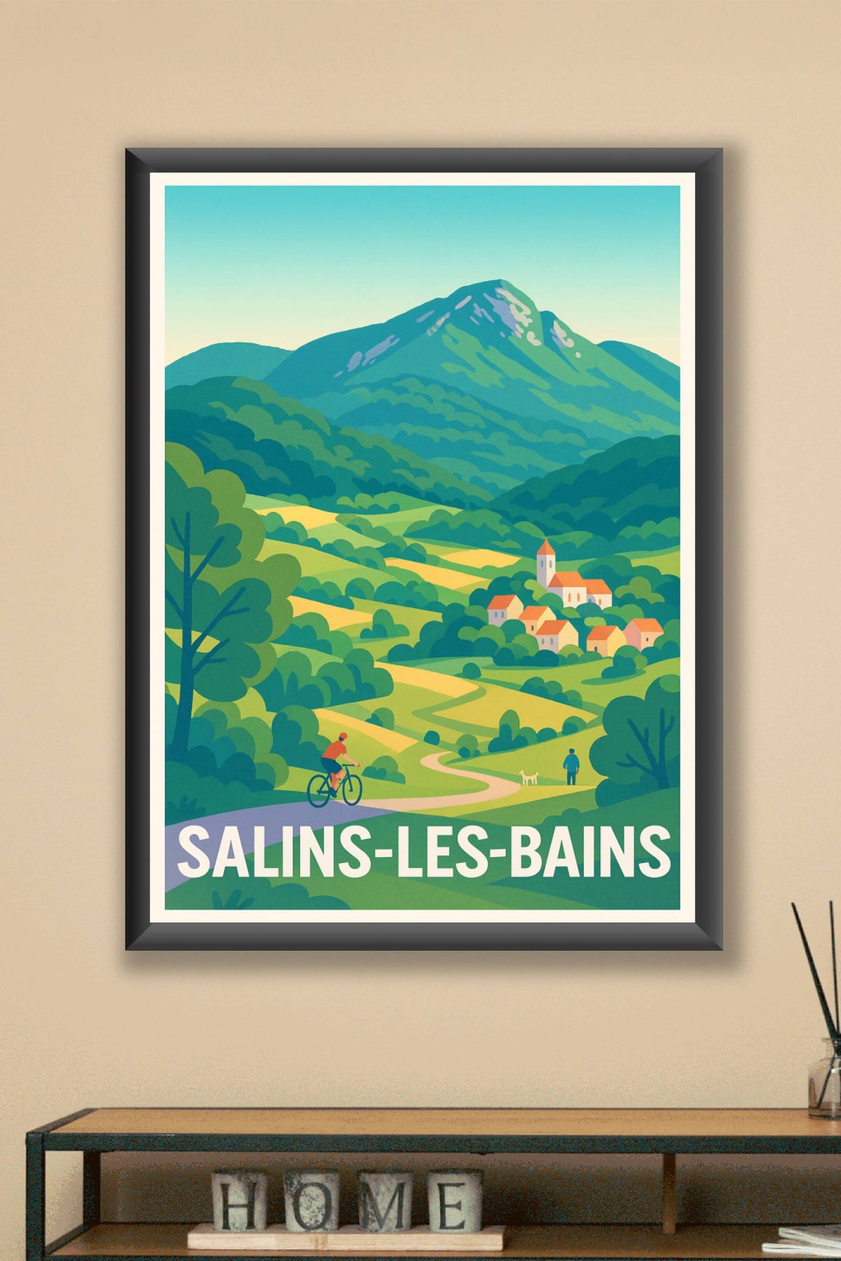 Affiche Salins-les-Bains — Évasion nature au cœur du Jura · poster d'art de Salins-les-Bains