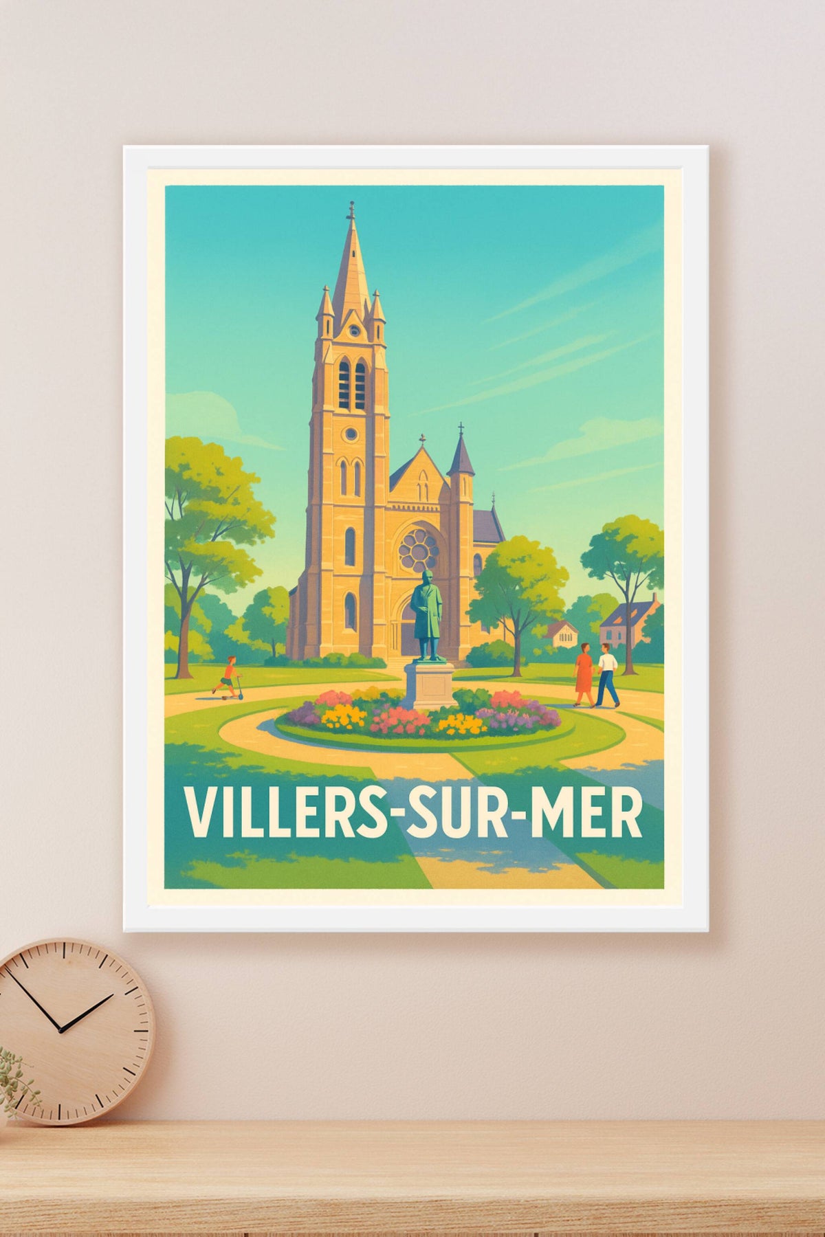 Affiche Villers-sur-Mer — Charme et sérénité au cœur de la ville · poster d'art de Villers-sur-Mer