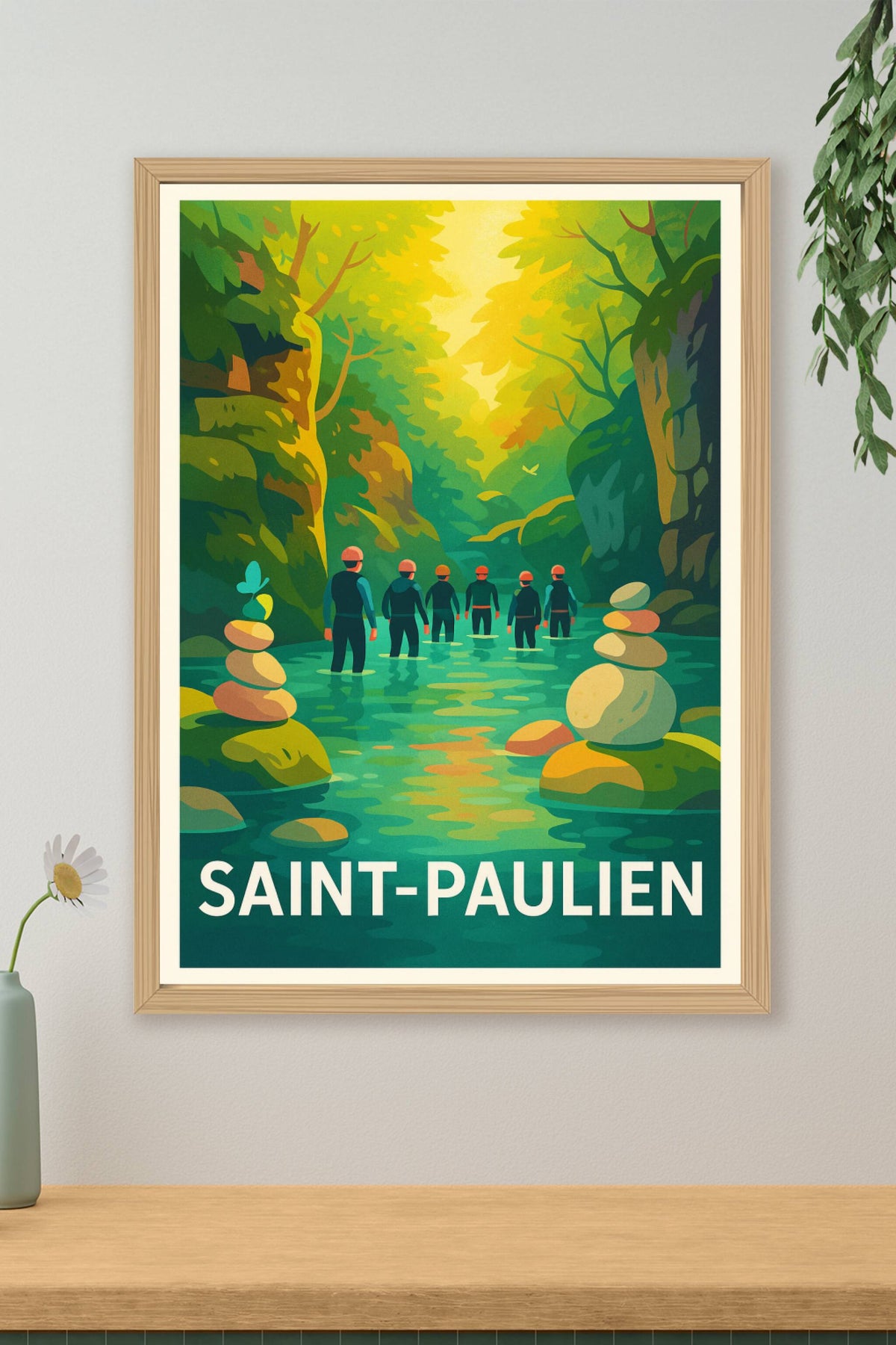 Affiche Saint-Paulien — Évasion Nature et Aventure · poster d'art de Saint-Paulien