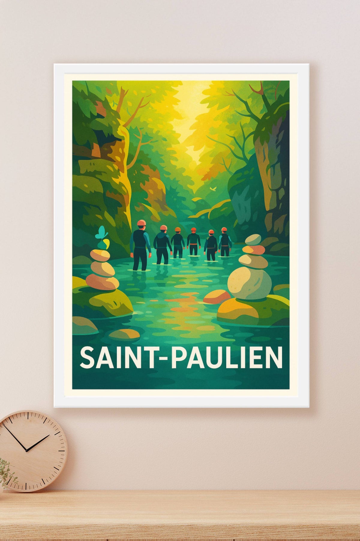 Affiche Saint-Paulien — Évasion Nature et Aventure · poster d'art de Saint-Paulien