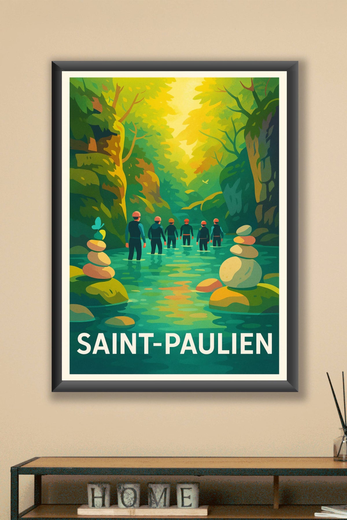 Affiche Saint-Paulien — Évasion Nature et Aventure · poster d'art de Saint-Paulien