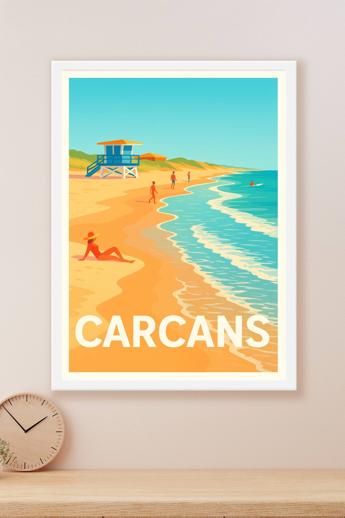 Affiche Carcans — Évasion balnéaire en bord de mer · poster d'art de Carcans