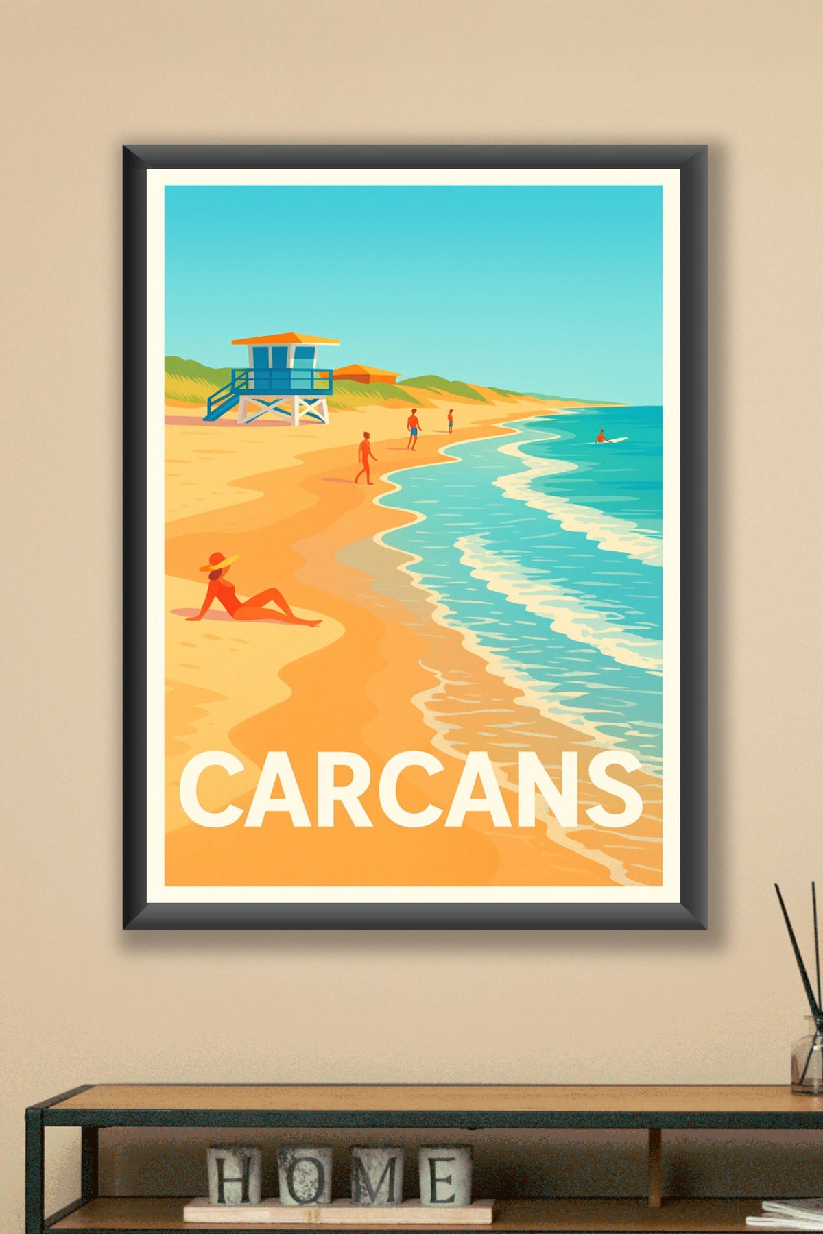 Affiche Carcans — Évasion balnéaire en bord de mer · poster d'art de Carcans