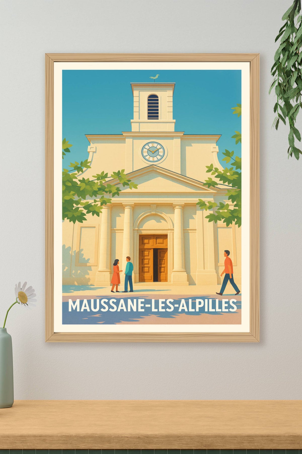 Affiche Maussane-les-Alpilles — Élégance et Charme Provençal · poster d'art de Maussane-les-Alpilles