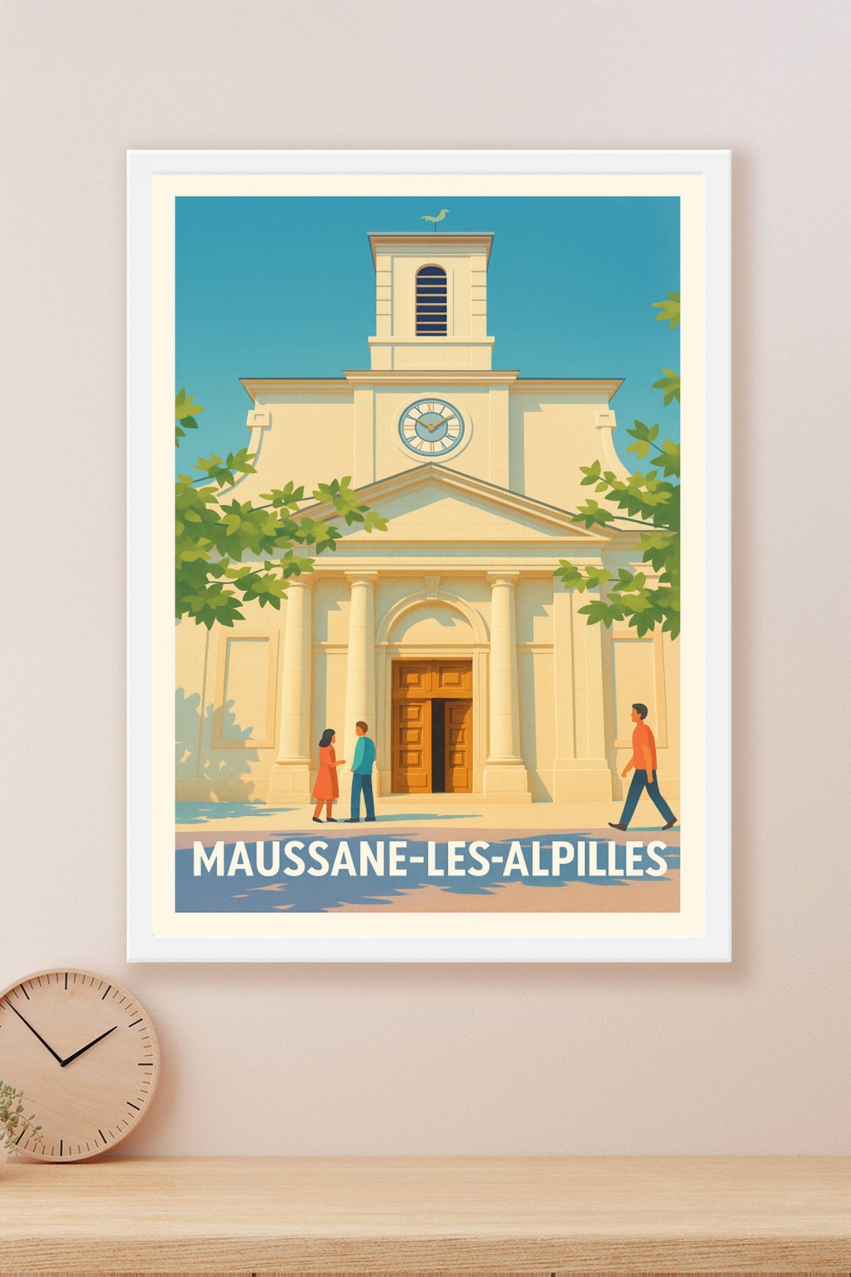 Affiche Maussane-les-Alpilles — Élégance et Charme Provençal · poster d'art de Maussane-les-Alpilles