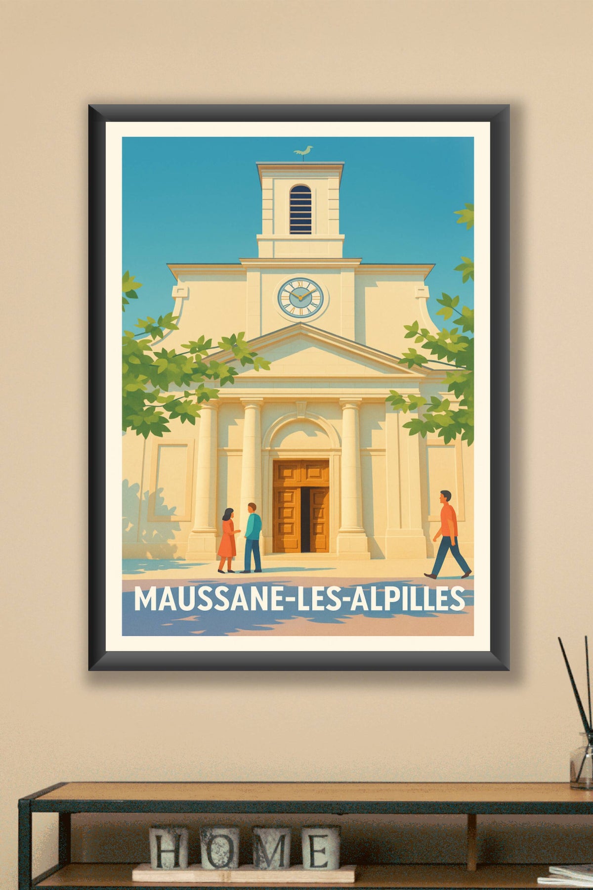 Affiche Maussane-les-Alpilles — Élégance et Charme Provençal · poster d'art de Maussane-les-Alpilles