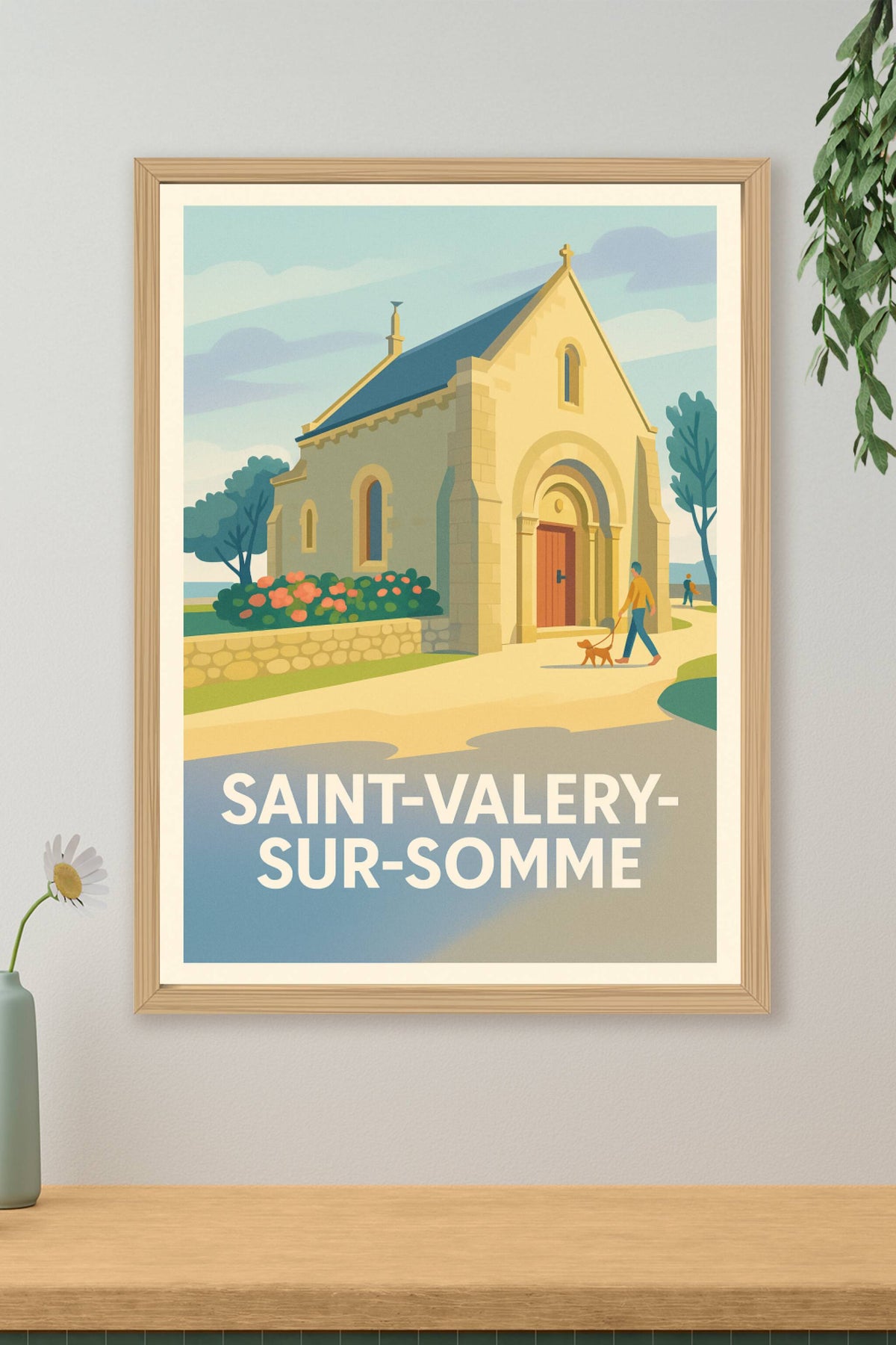 Affiche Saint-Valery-sur-Somme — Charme et sérénité en bord de mer · poster d'art de Saint-Valery-sur-Somme