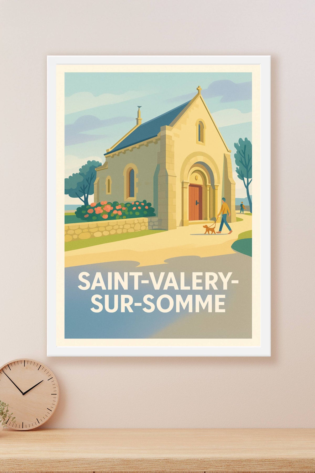 Affiche Saint-Valery-sur-Somme — Charme et sérénité en bord de mer · poster d'art de Saint-Valery-sur-Somme