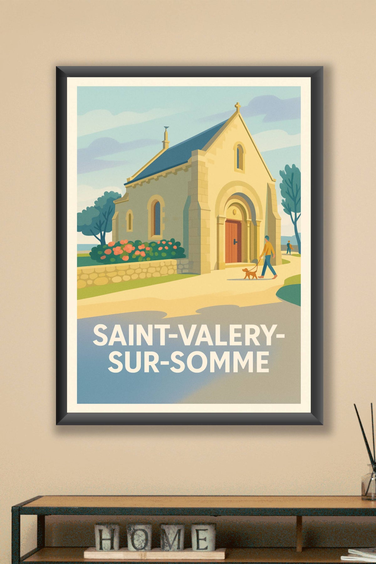 Affiche Saint-Valery-sur-Somme — Charme et sérénité en bord de mer · poster d'art de Saint-Valery-sur-Somme