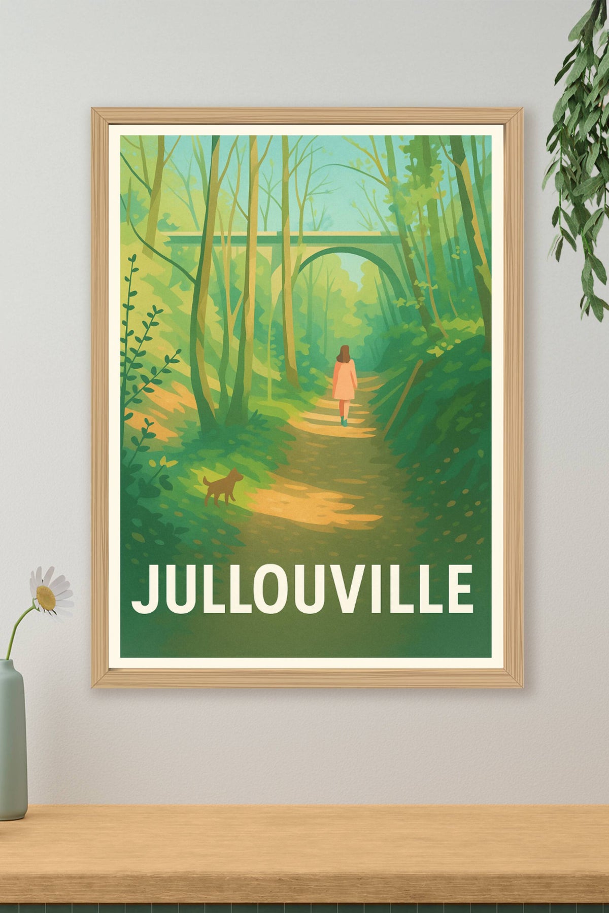 Affiche Jullouville — Évasion bucolique en bord de mer · poster d'art de Jullouville