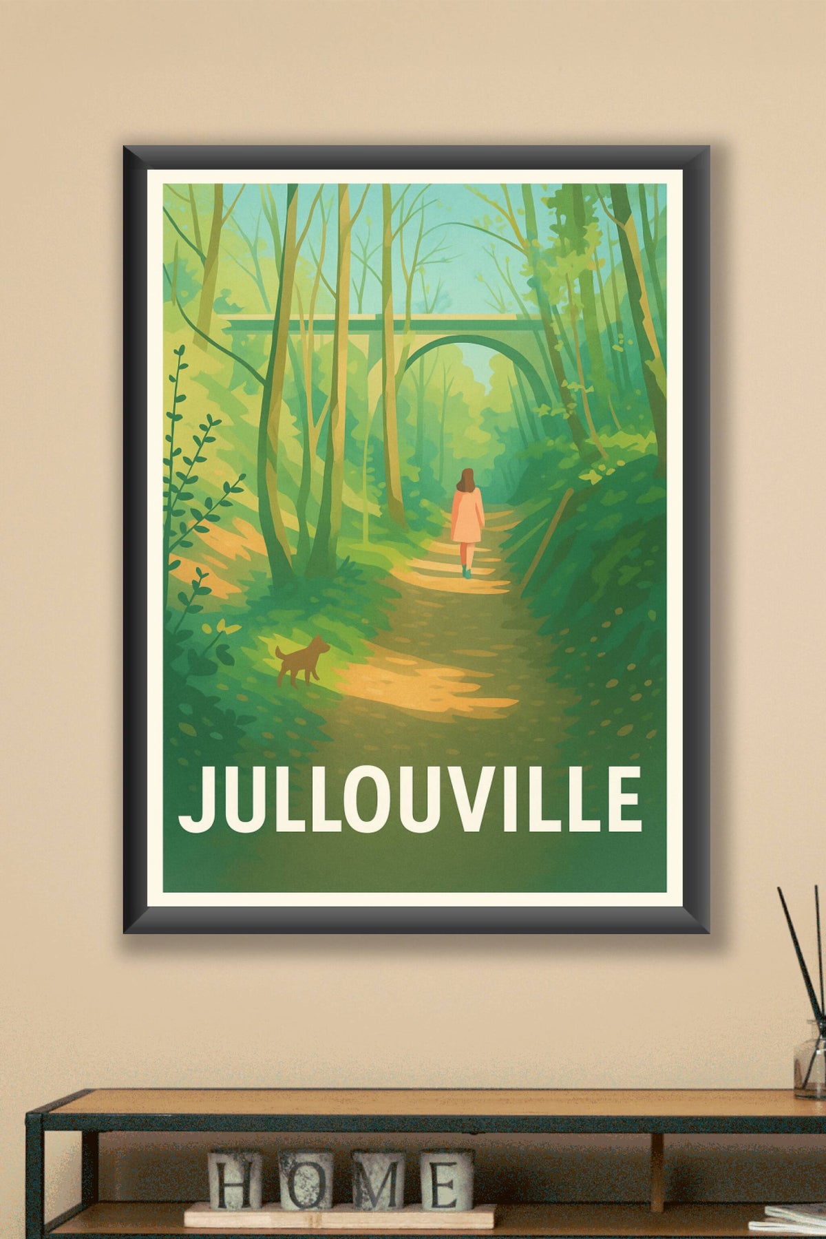 Affiche Jullouville — Évasion bucolique en bord de mer · poster d'art de Jullouville